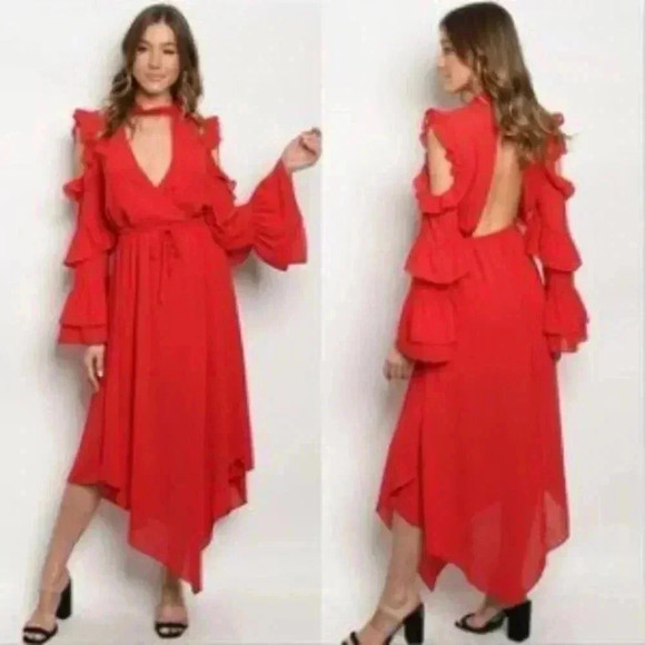 Poppy Red Dress - Picture 1 of 4